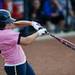 Michigan second baseman Ashley Lane makes contact with a ball in the game against Northwestern on Friday, May 3. Daniel Brenner I AnnArbor.com